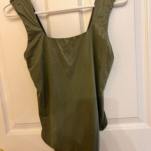 Olive Green Sleeveless Top